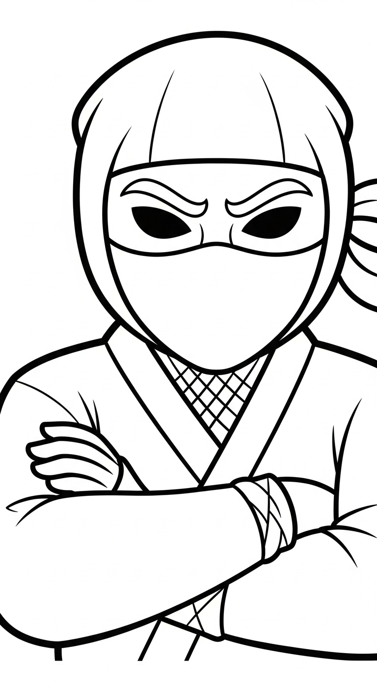 Ninja coloring page updated for 3 year olds