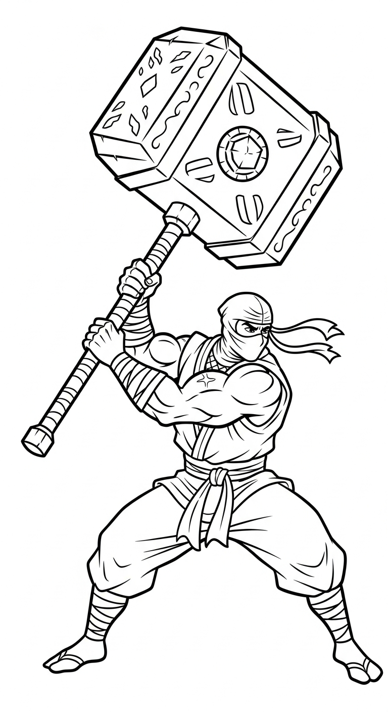 Ninja coloring page updated online