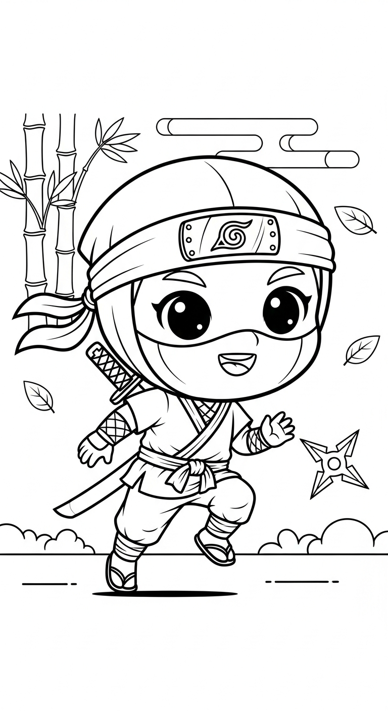 Ninja coloring page updated to print free pdf