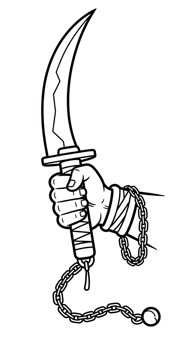 updated ninja coloring page for children