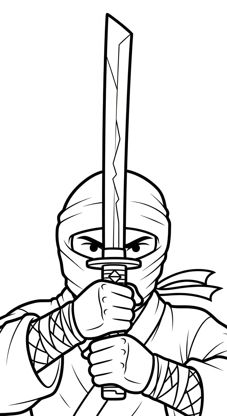 Free printable updated Ninja coloring page