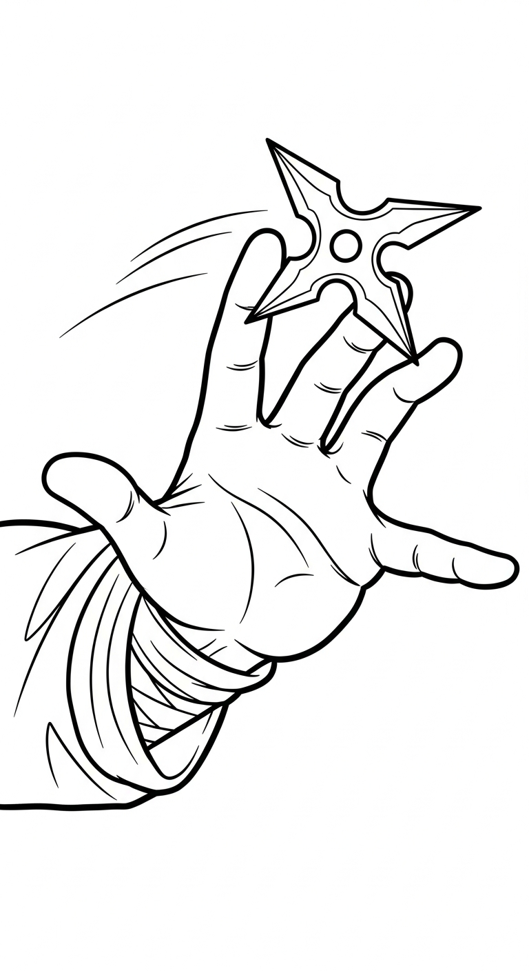 Ninja coloring page updated to color online for free