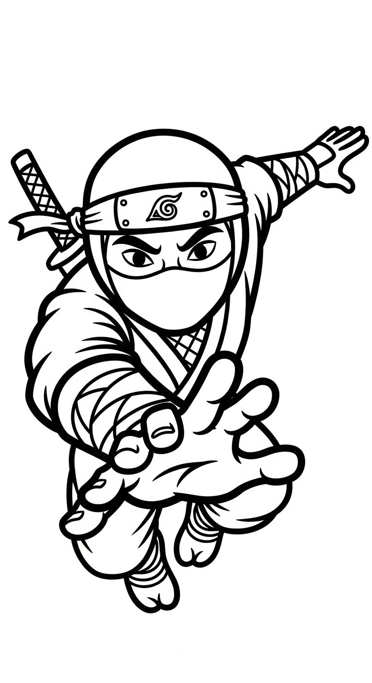Updated Ninja coloring pages for children to print