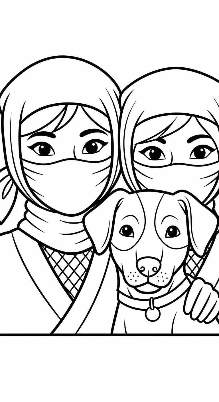 Ninja coloring page updated to print for 9 year olds