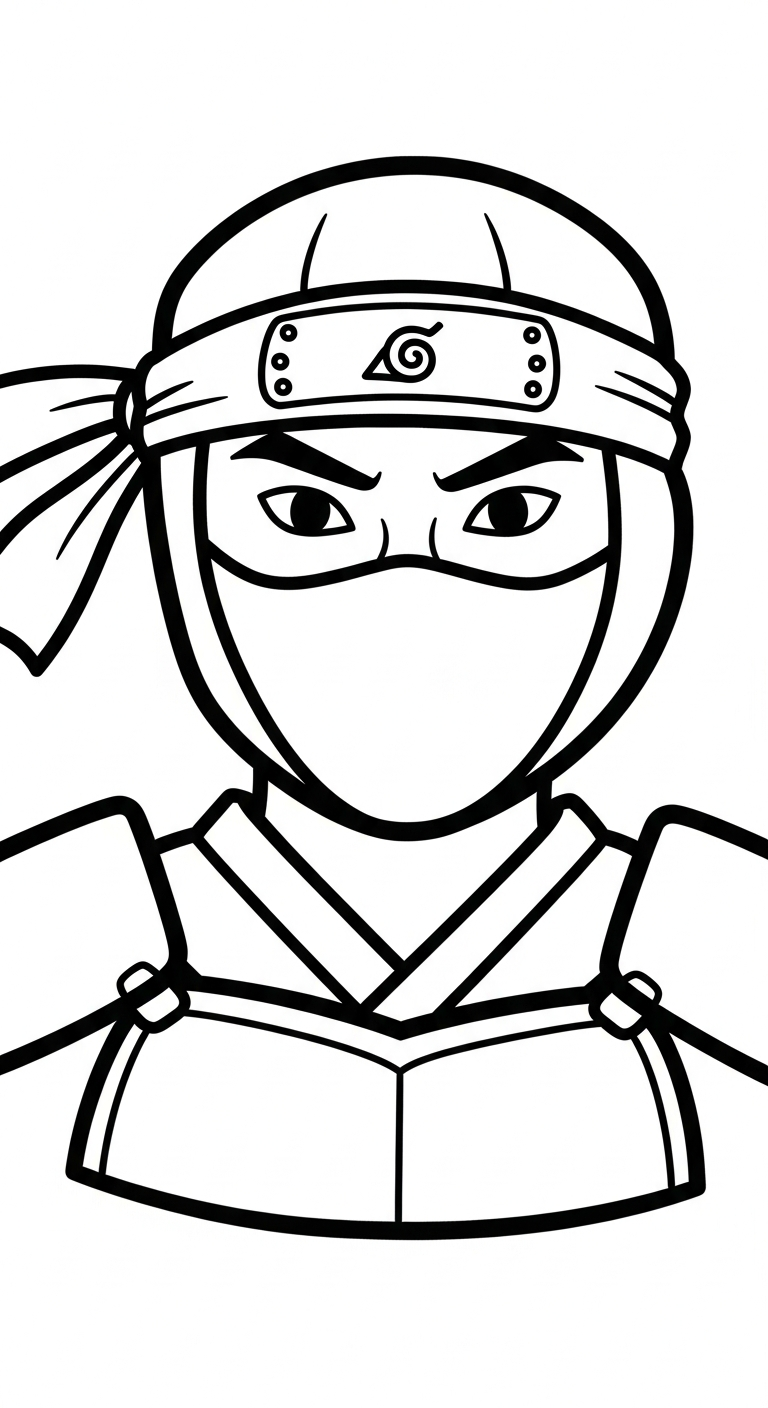 Ninja coloring page updated to color online