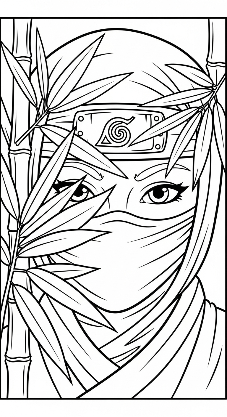 Updated Ninja coloring page for children to print 1