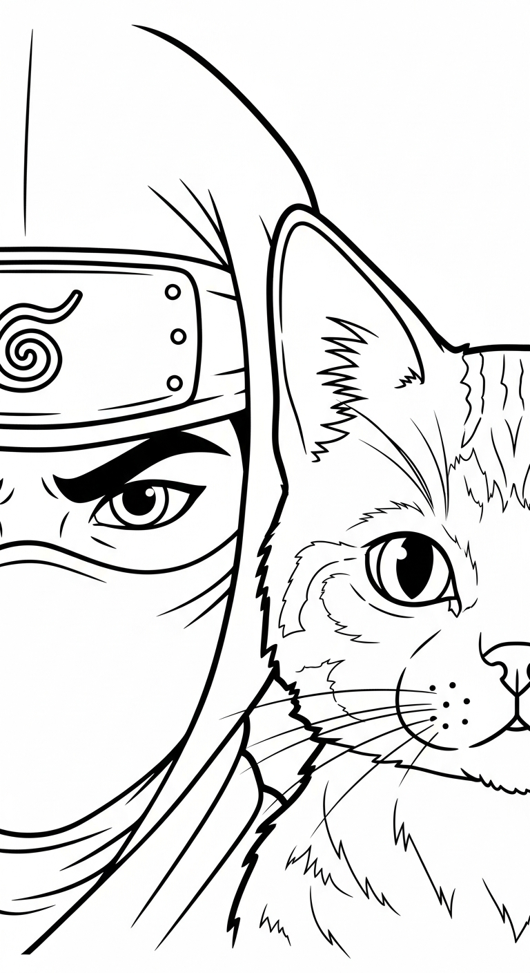 Updated Ninja coloring page to print