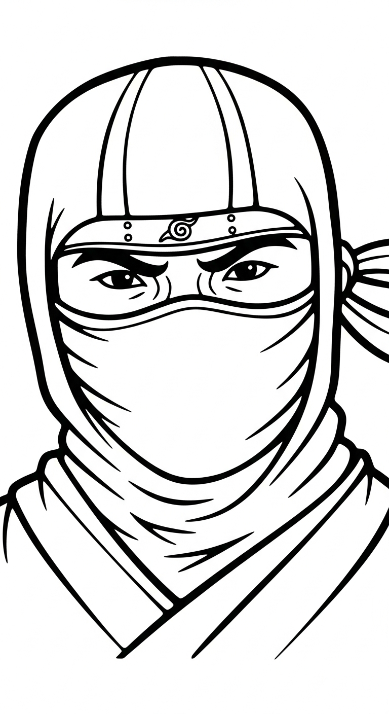 Ninja coloring page updated and cutouts