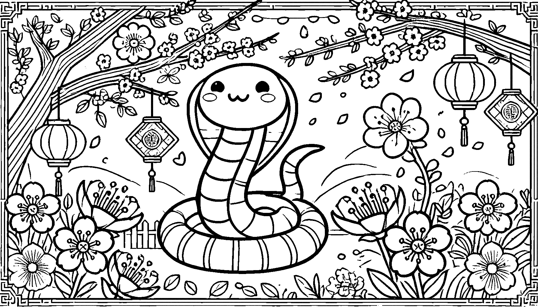 coloriage Nouvel an Chinois pour enfant de à imprimer