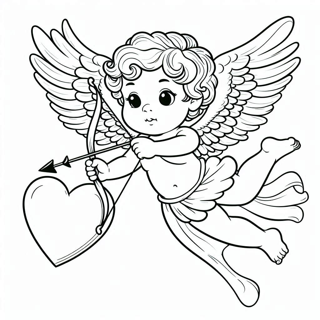 coloriage Saint Valentin pour enfant de 5 ans