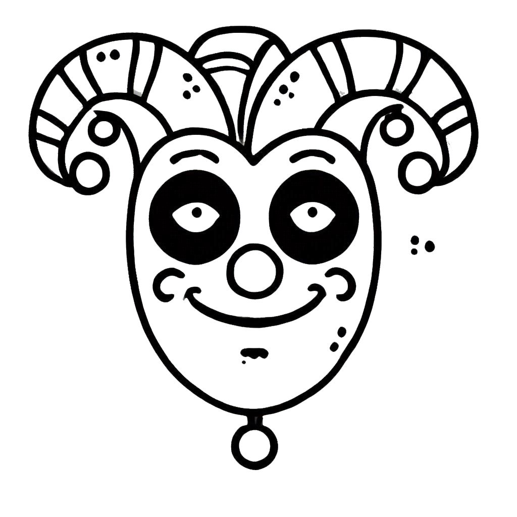 image de coloriage carnaval pour enfant