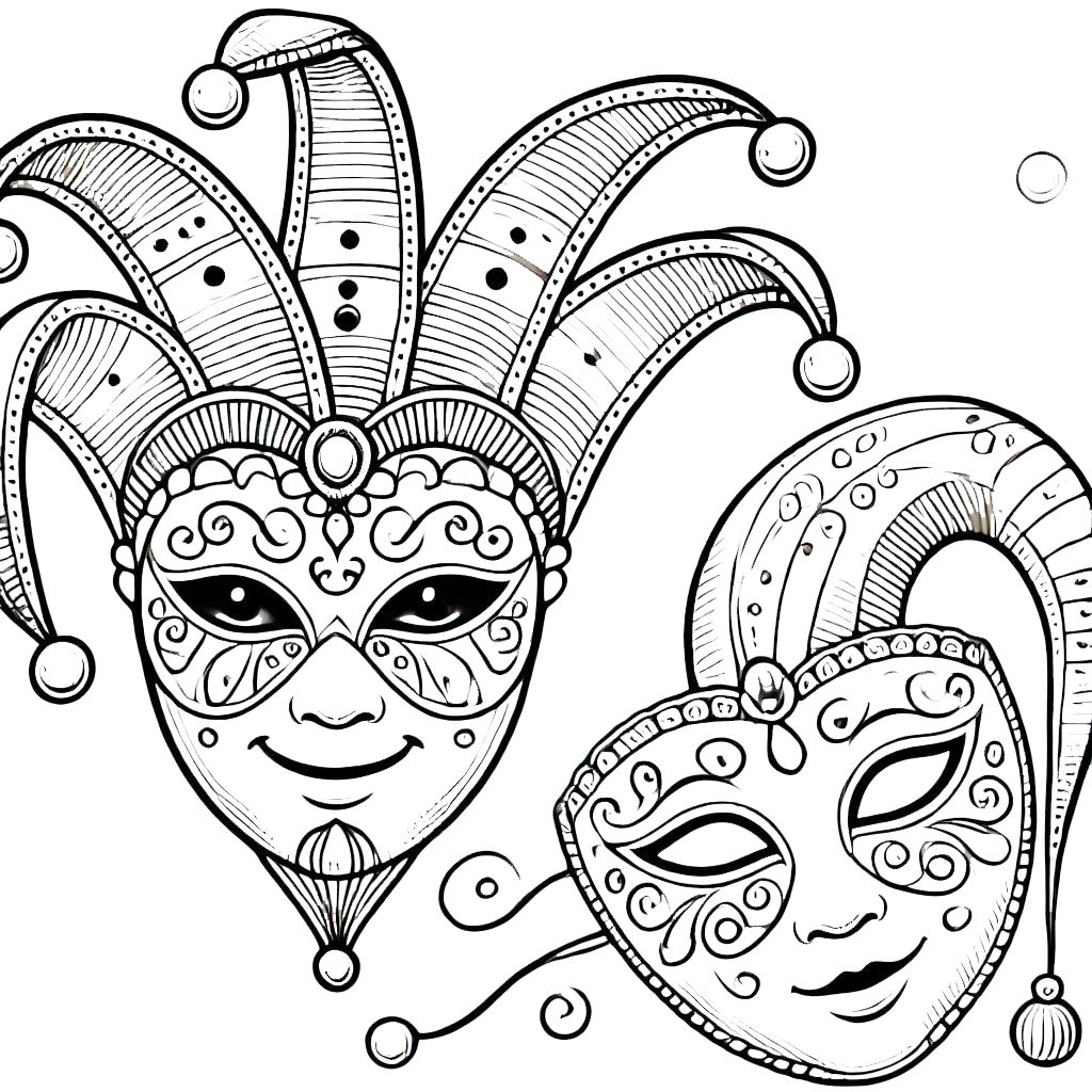 coloriage carnaval de pour enfants