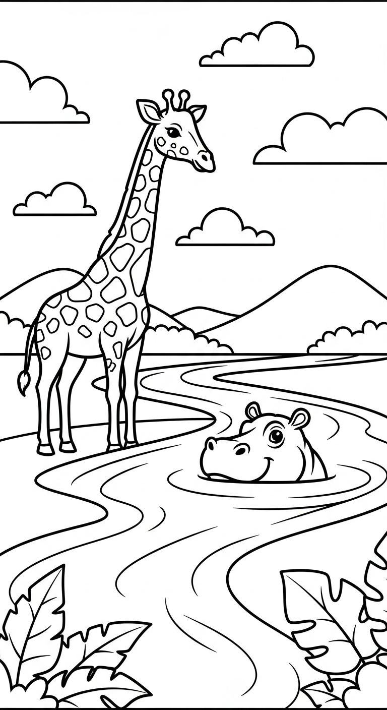 coloriage girafe updated a dessiner en ligne