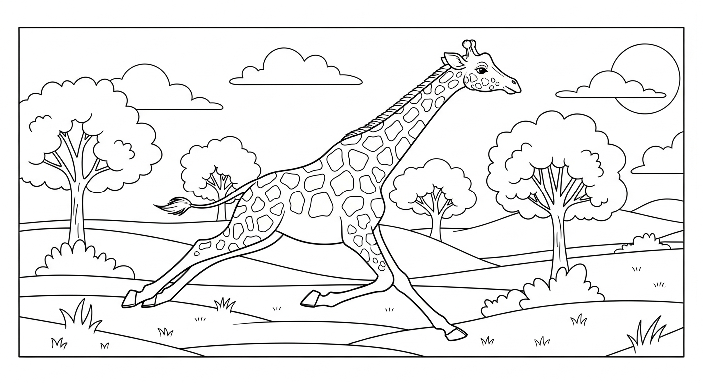 coloriage girafe updated pour enfant de 10 ans