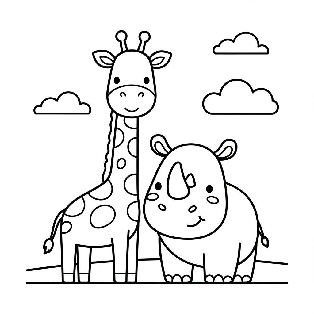coloriage girafe updated d'enfant a imprimer