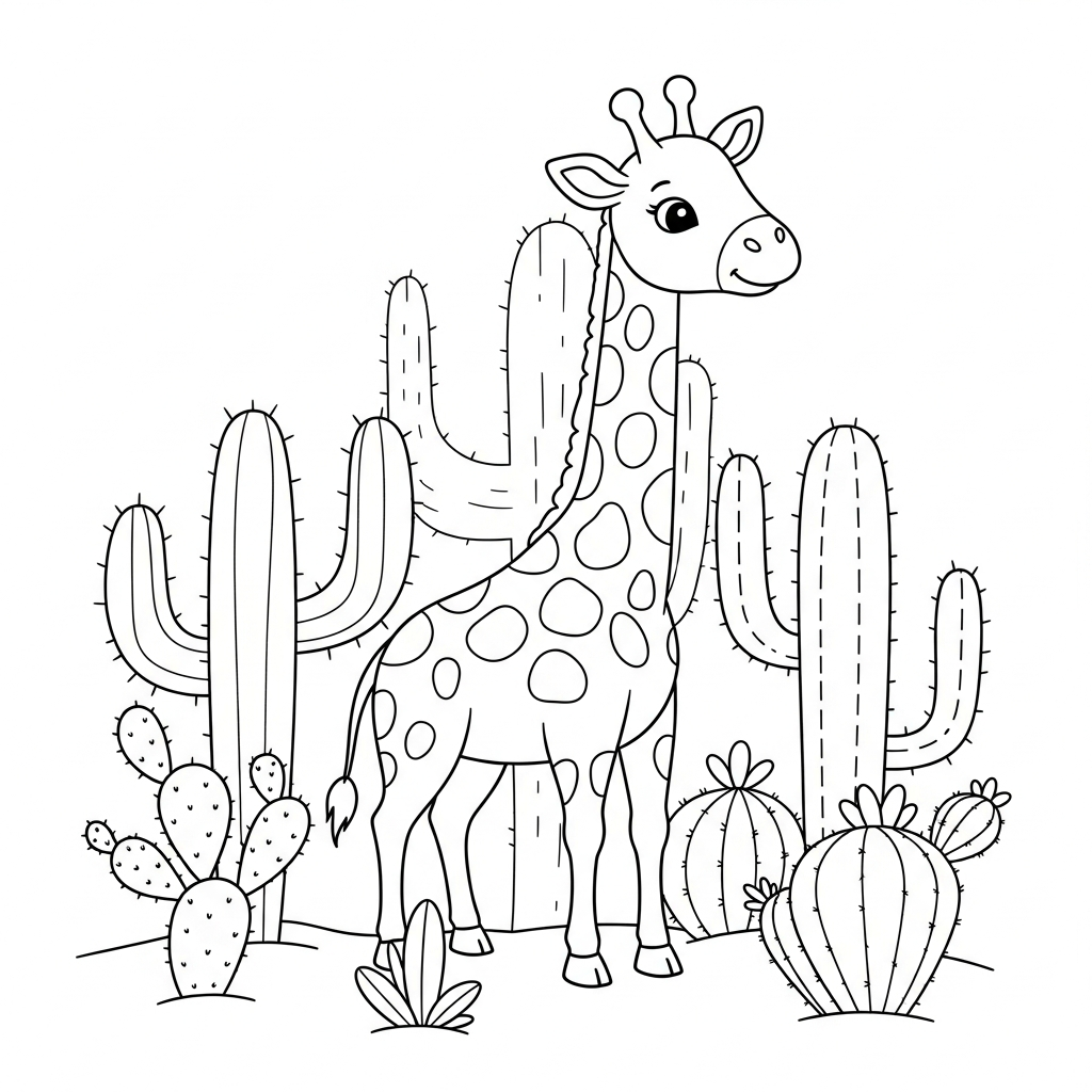 coloriage girafe updated pour enfants a imprimer