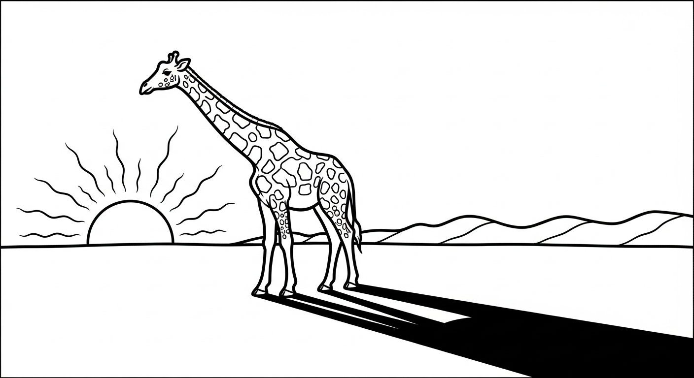 coloriage girafe updated pour enfant de 5 ans