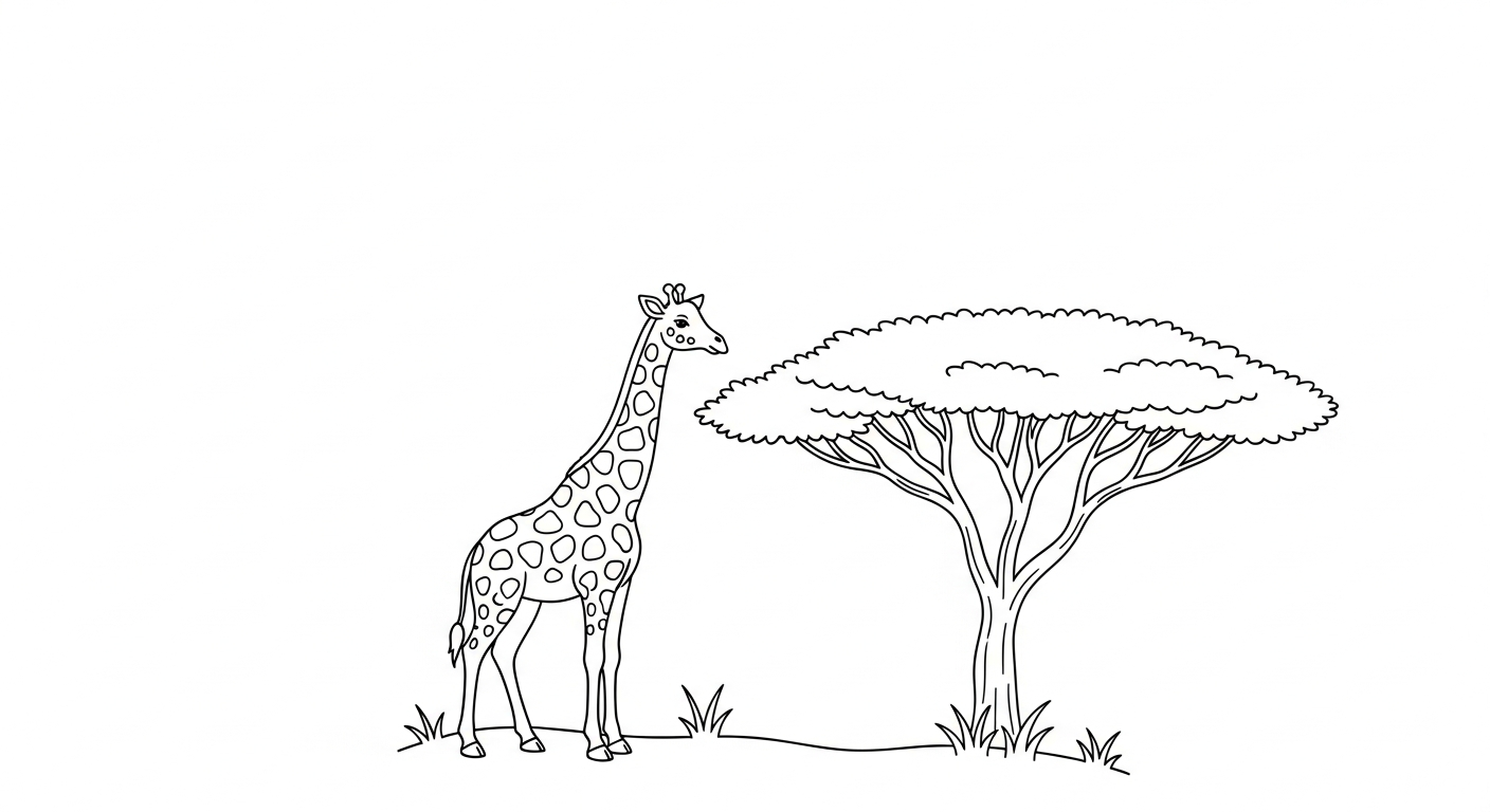 coloriage girafe updated à imprimer pdf gratuit