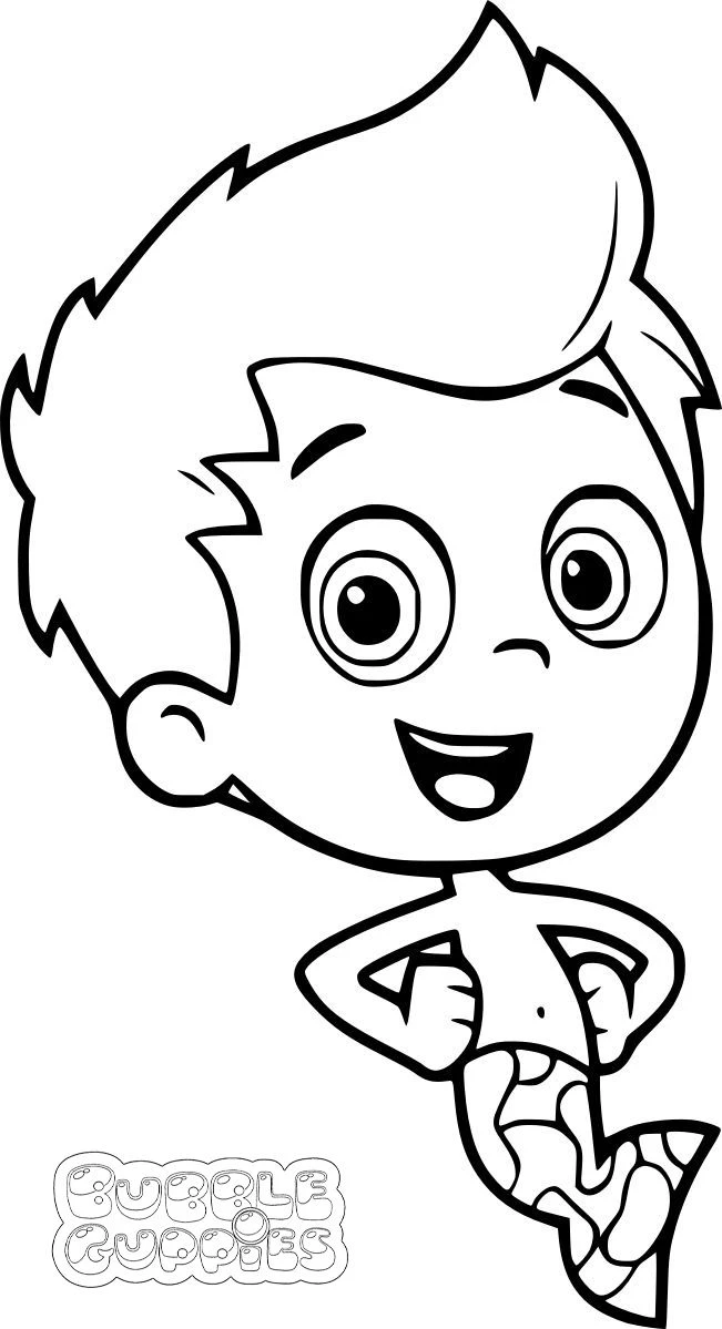 coloriage Bubble Guppies pour enfant de 4 ans