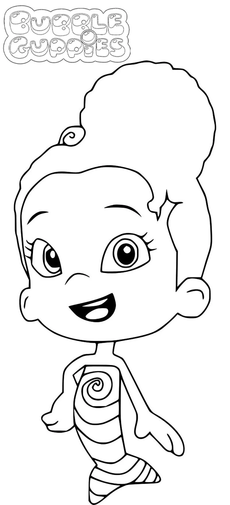 coloriage Bubble Guppies et decoupage