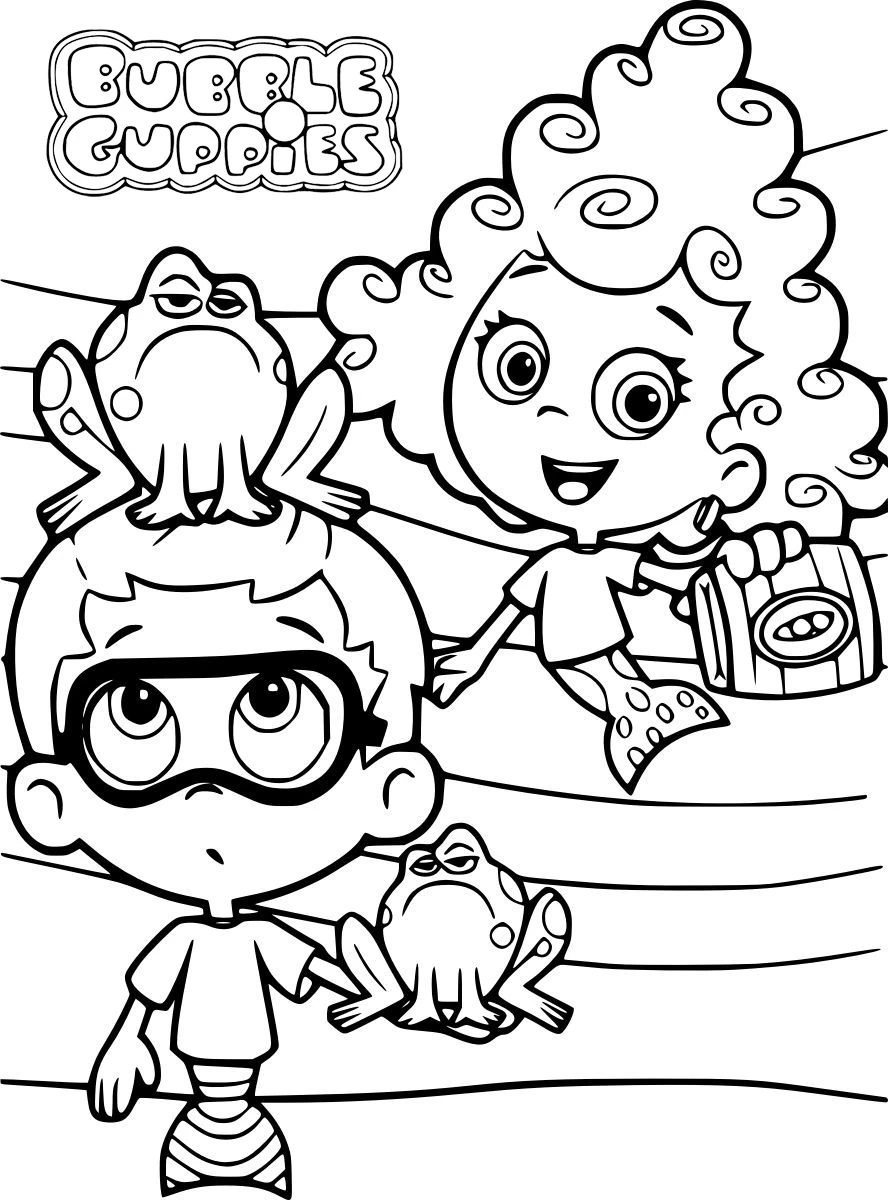 coloriage Bubble Guppies a imprimer gratuitement