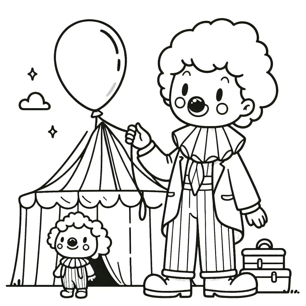 coloriage Cirque pour enfants a imprimer