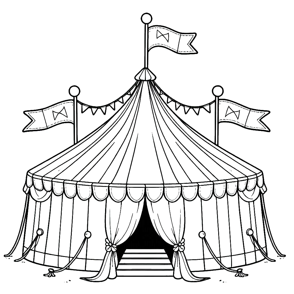 coloriage Cirque gratuit en ligne 2