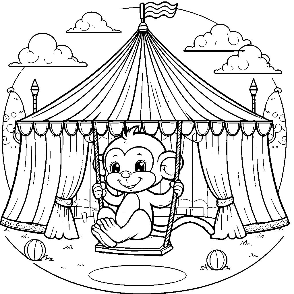 coloriage Cirque gratuit à imprimer