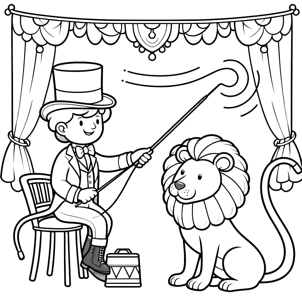 coloriage Cirque pour enfant a imprimer gratuit