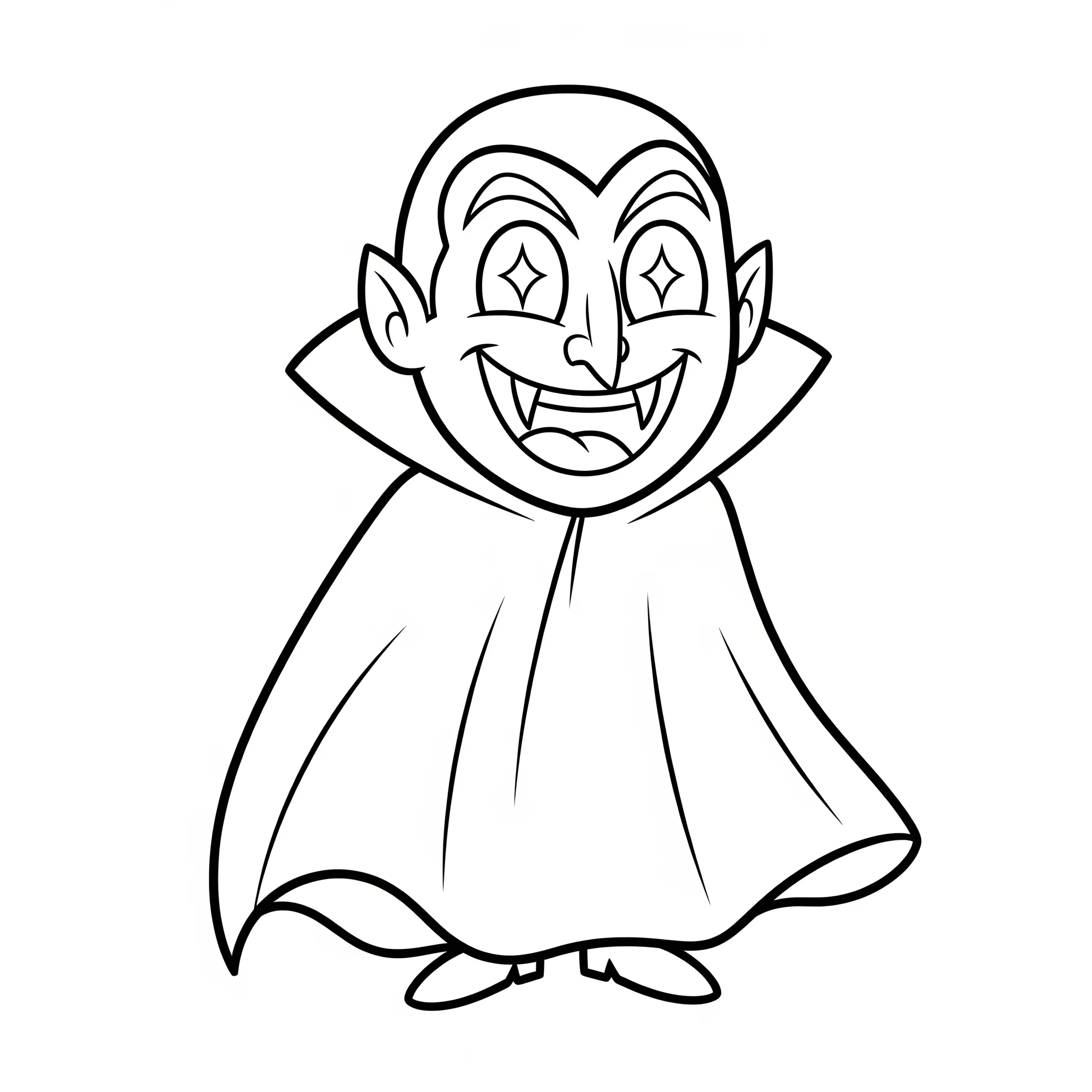 imprimer coloriage Dracula Souriant pour enfant