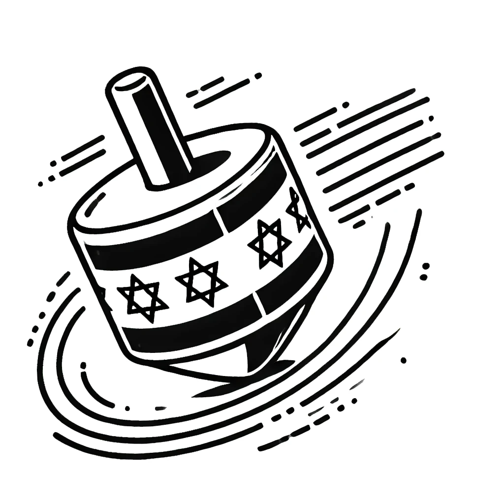 image de coloriage Dreidel pour enfant