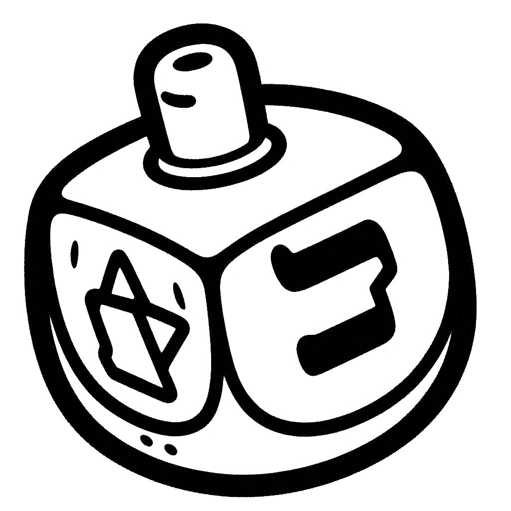 a imprimer coloriage Dreidel gratuit