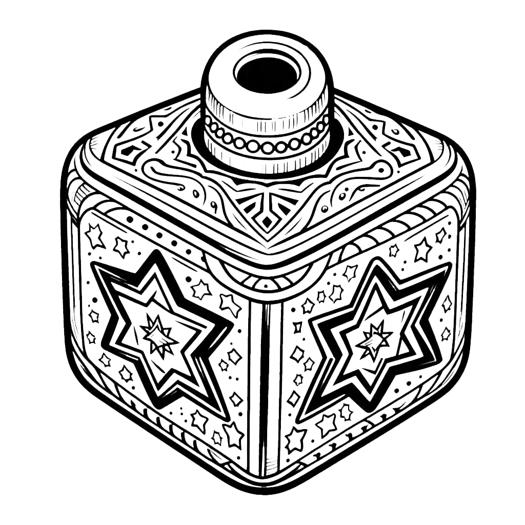 coloriage Dreidel a dessiner et imprimer