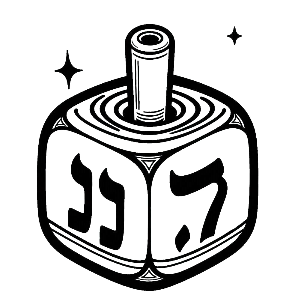 coloriage Dreidel a dessiner en ligne