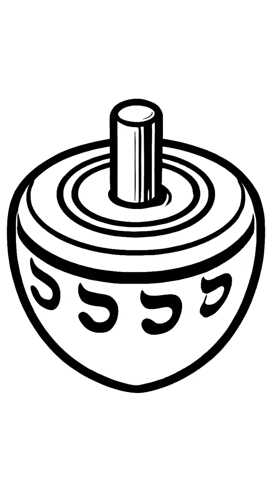 coloriage Dreidel a imprimer pour enfant de 4 ans