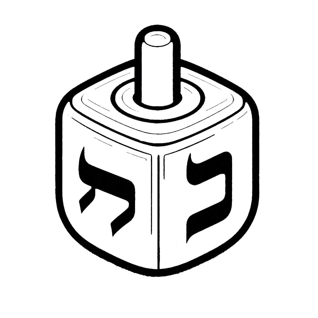 coloriage Dreidel à imprimer a4