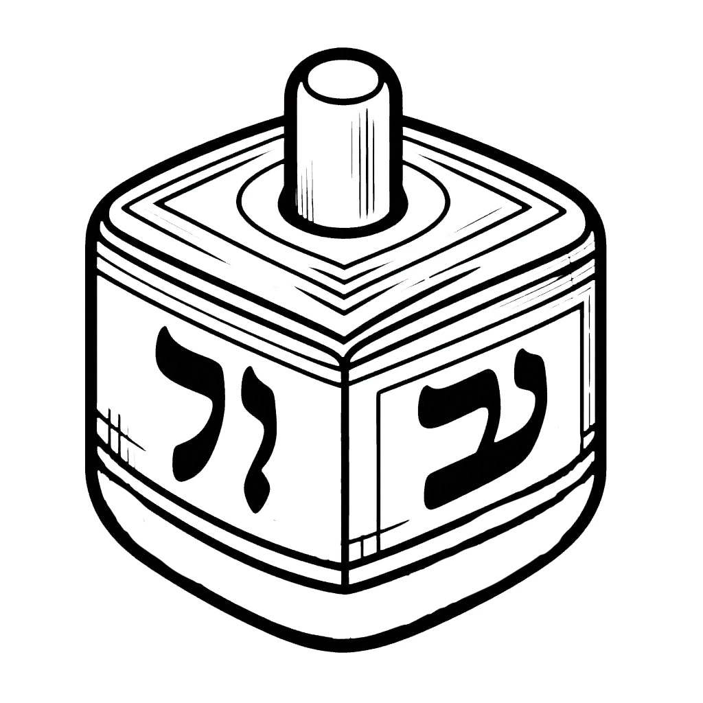 coloriage Dreidel pour enfant