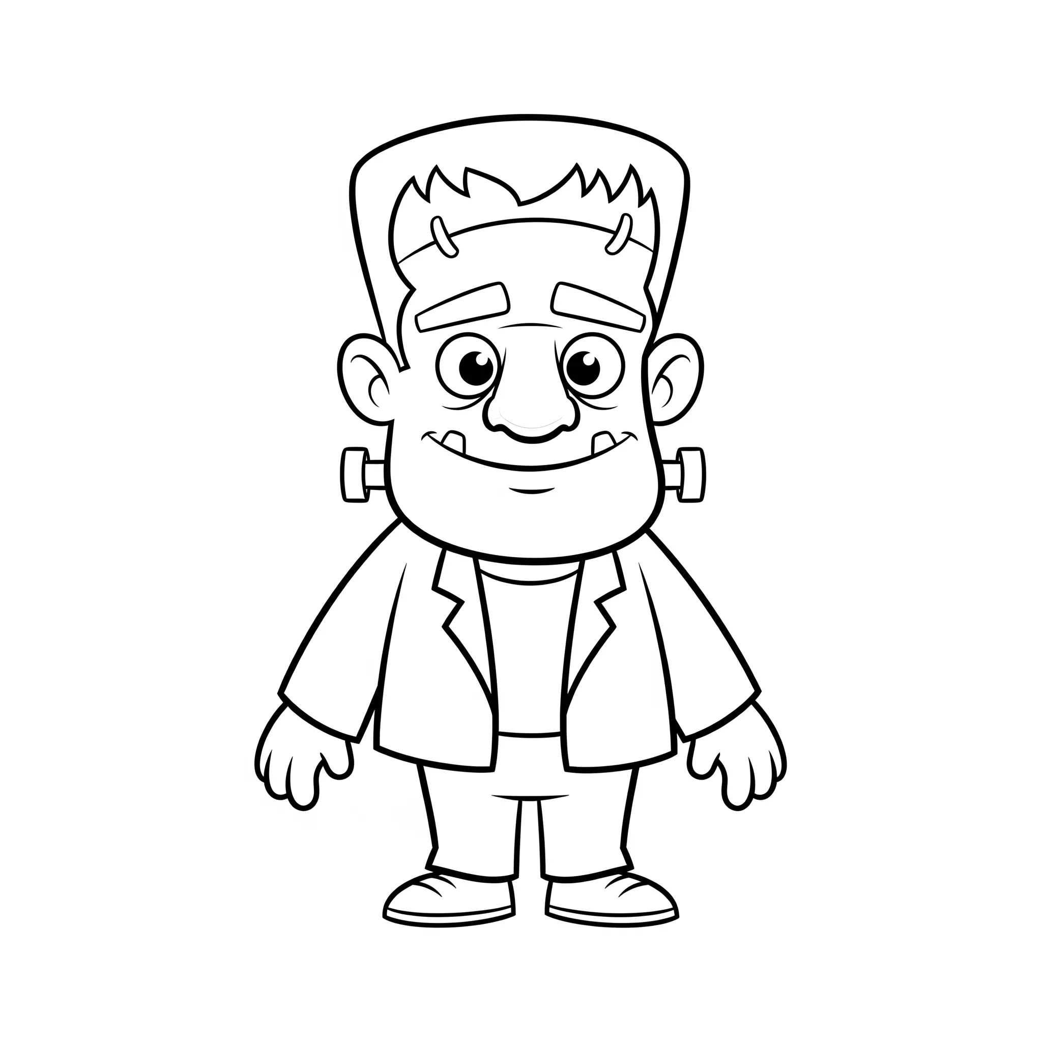 coloriage Frankenstein Amical pour enfants à télécharger