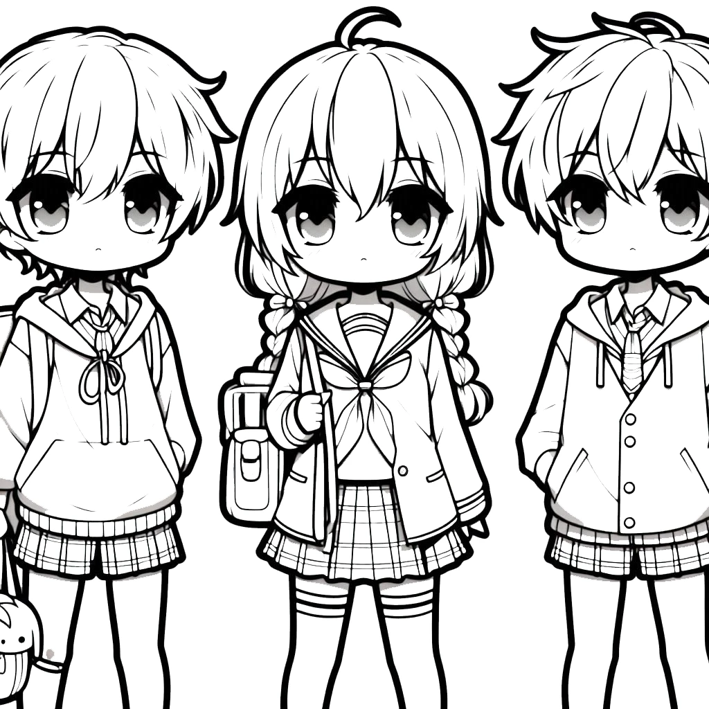 image pour coloriage Gacha Life enfant 2