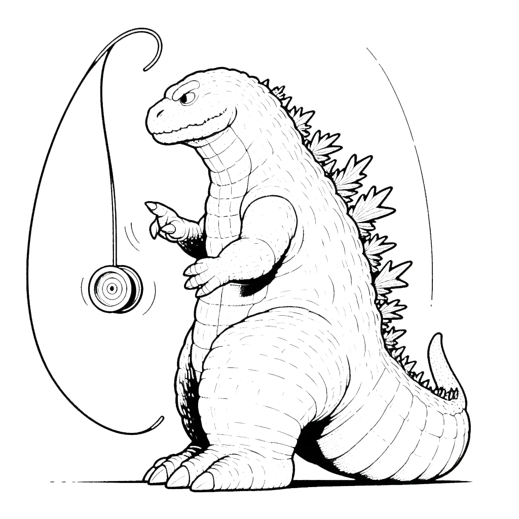 coloriage Godzilla gratuit pour enfants