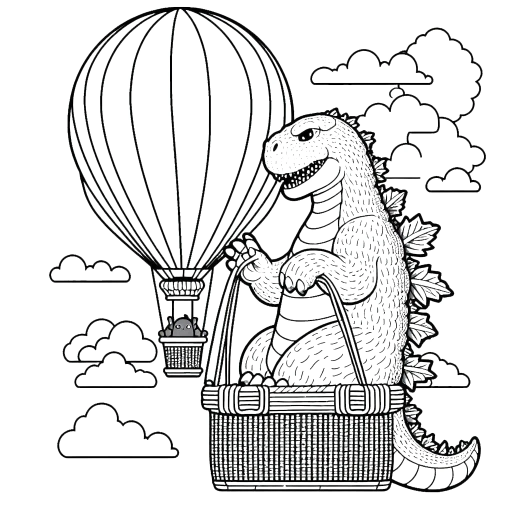 coloriage Godzilla a colorier en ligne