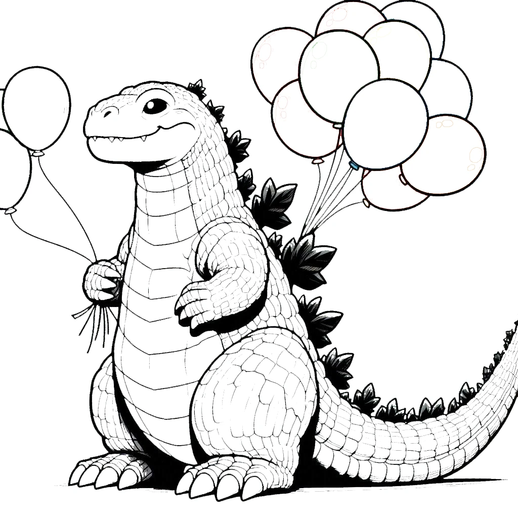 coloriage Godzilla en ligne pour enfant 1