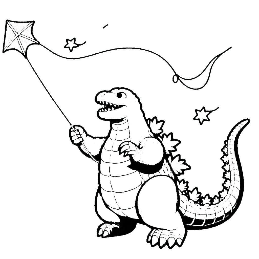 coloriage Godzilla à imprimer pdf