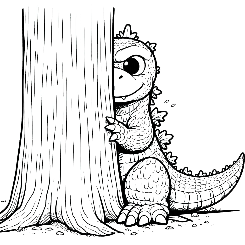 coloriage Godzilla à imprimer pdf gratuit