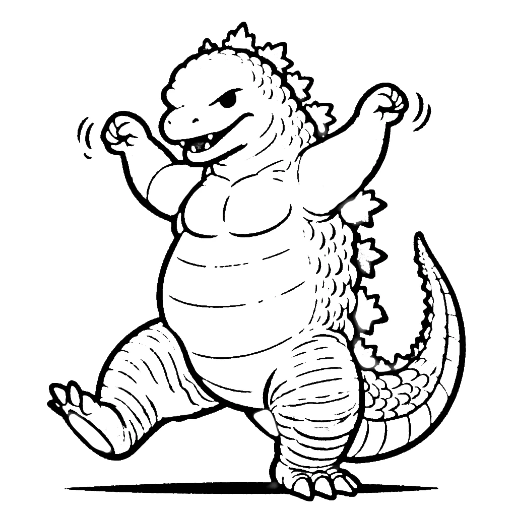 coloriage Godzilla pour enfants a imprimer gratuit 1