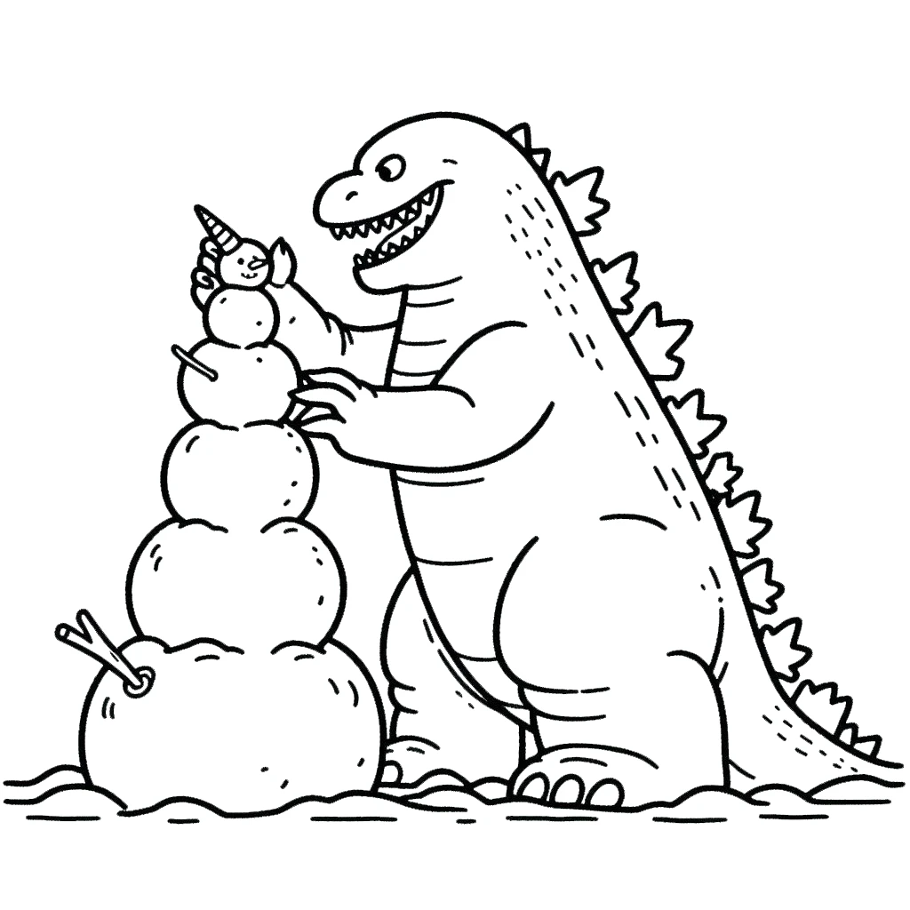 imprimer coloriage Godzilla gratuit