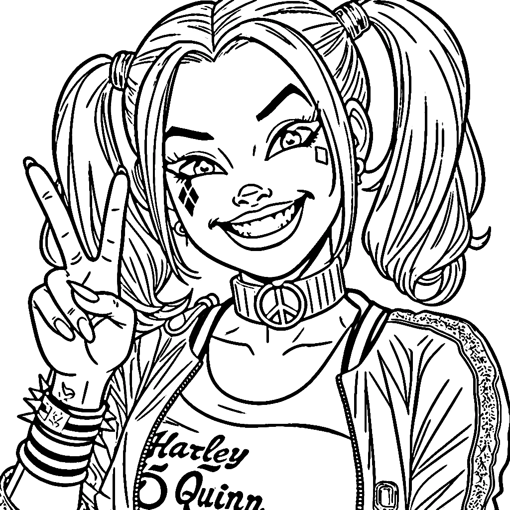 coloriage Harley Quinn pour primaire