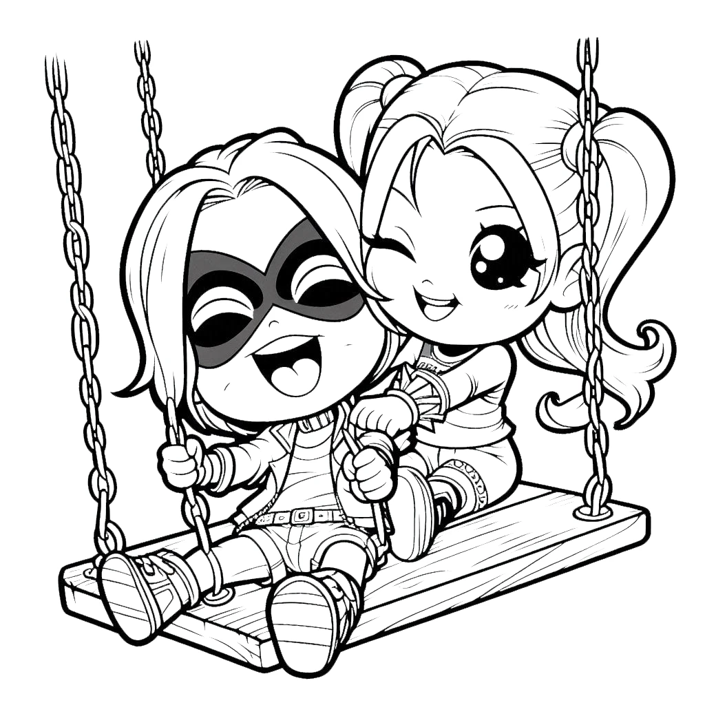 coloriage Harley Quinn pour enfant a imprimer gratuit 1