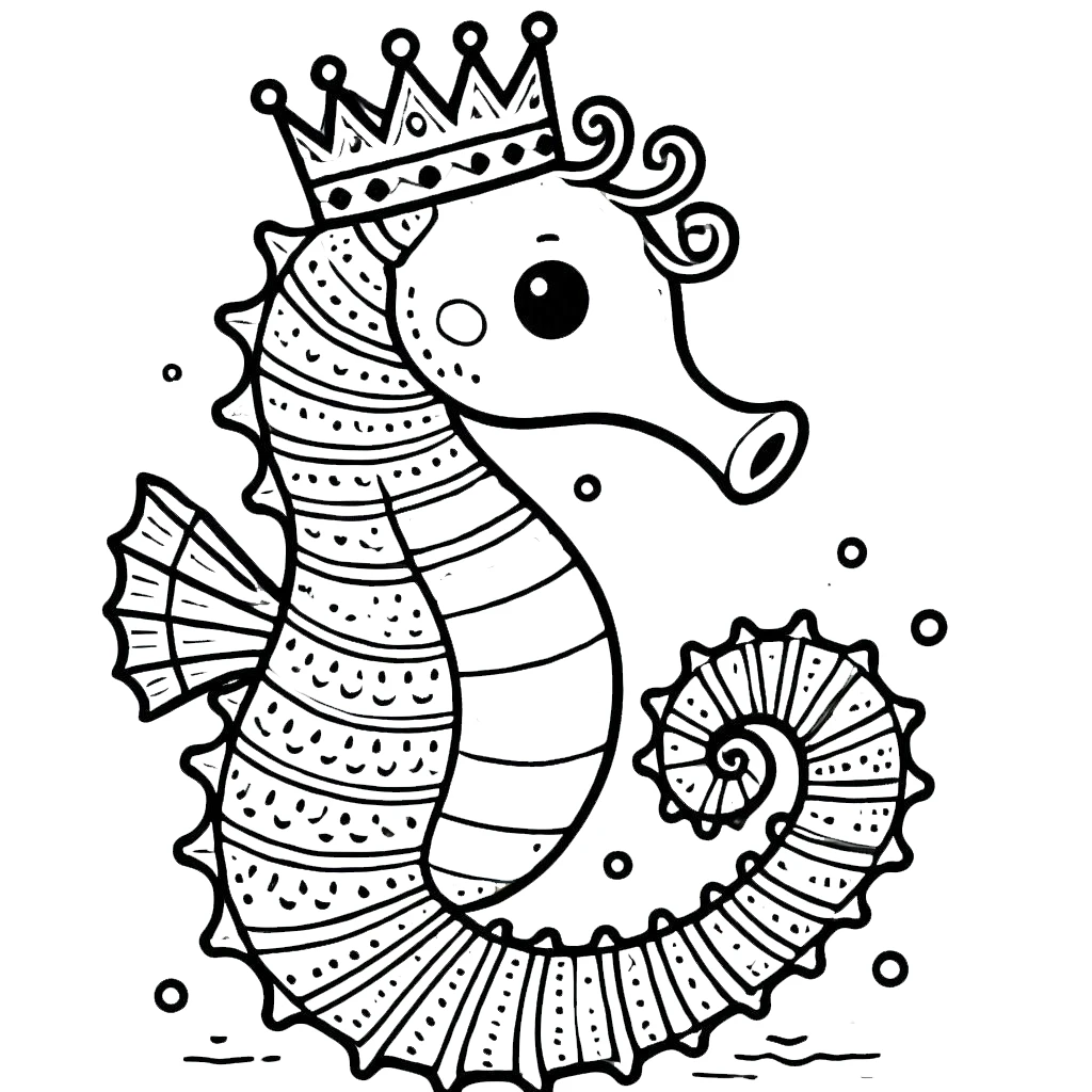 coloriage Hippocampe à imprimer pdf