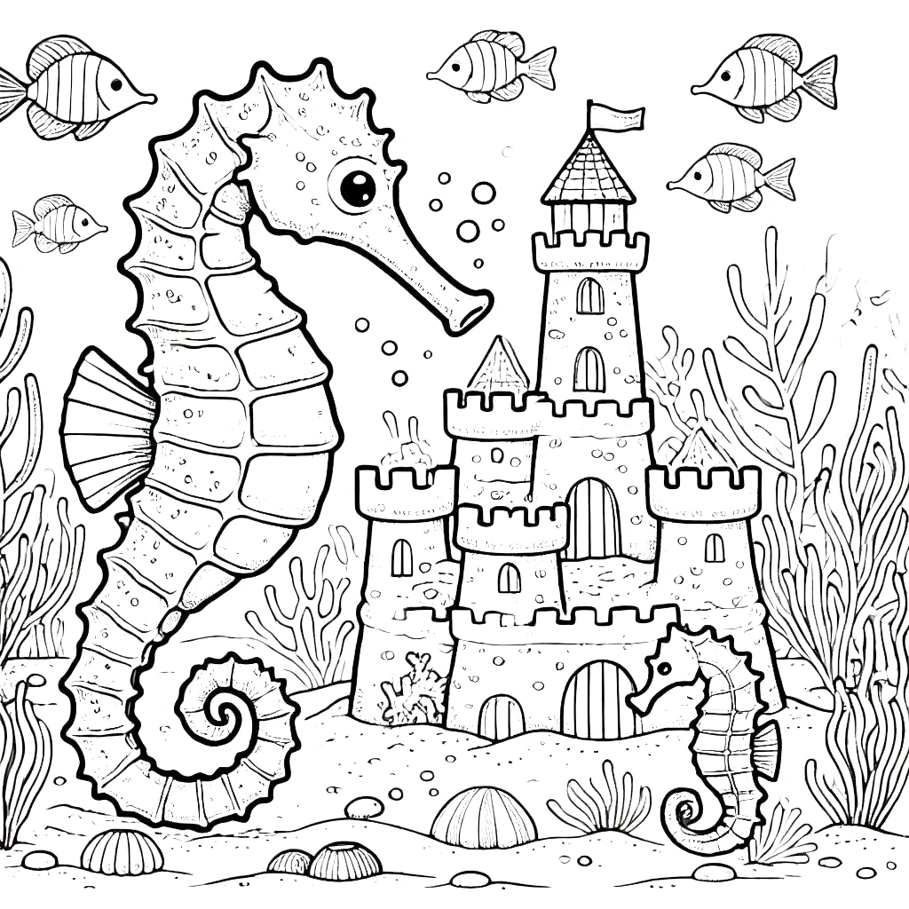 coloriage Hippocampe a dessiner et imprimer 1